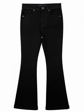 Veronica Beard Carson High-Rise Ankle Flare Jeans Black Onyx Size 28 NWT